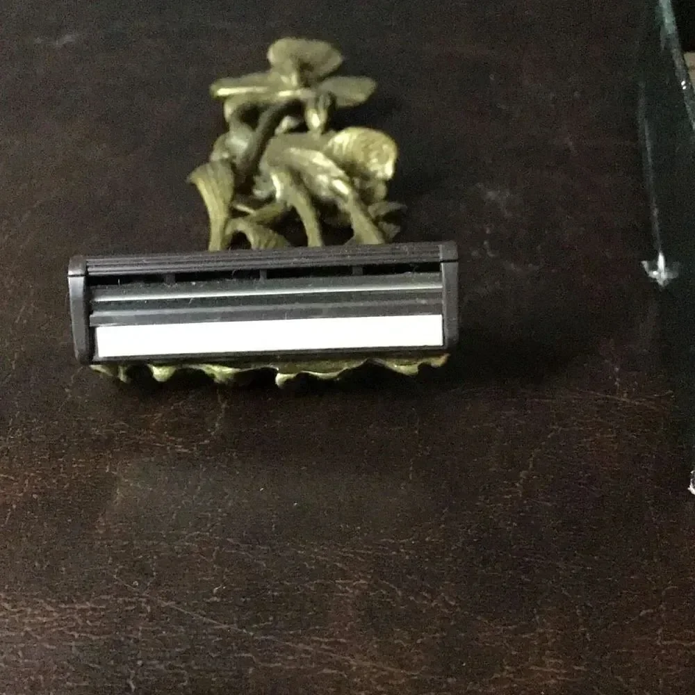 Vintage ornate, solid, brass, ladies, razor the beauty and the bee from C.A. Dan